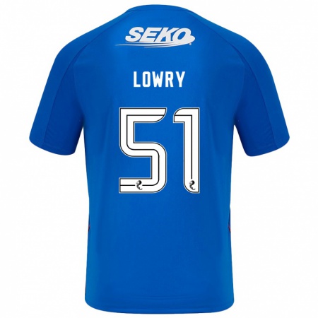 Kandiny Enfant Maillot Alex Lowry #51 Bleu Foncé Tenues Domicile 2024/25 T-Shirt