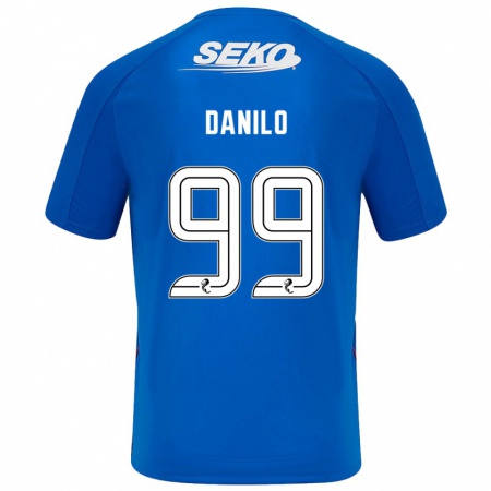 Kandiny Enfant Maillot Danilo #99 Bleu Foncé Tenues Domicile 2024/25 T-Shirt