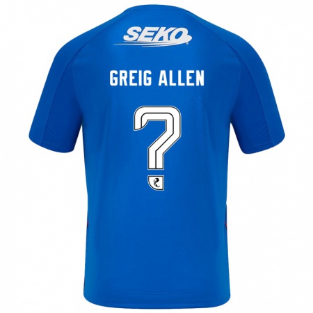 Kandiny Enfant Maillot Greig Allen #0 Bleu Foncé Tenues Domicile 2024/25 T-Shirt