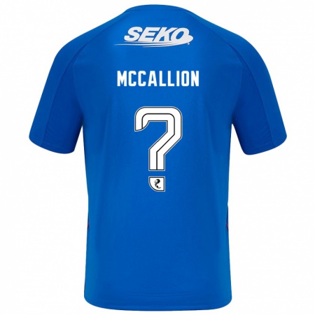 Kandiny Enfant Maillot Aiden Mccallion #0 Bleu Foncé Tenues Domicile 2024/25 T-Shirt