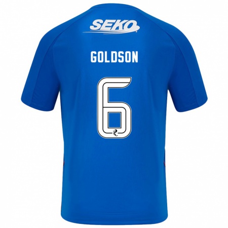 Kandiny Enfant Maillot Connor Goldson #6 Bleu Foncé Tenues Domicile 2024/25 T-Shirt