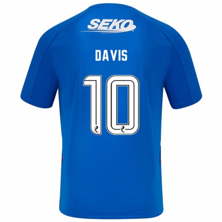 Kandiny Enfant Maillot Steven Davis #10 Bleu Foncé Tenues Domicile 2024/25 T-Shirt