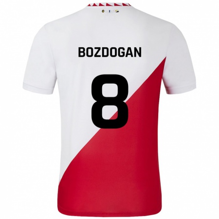 Kandiny Enfant Maillot Can Bozdogan #8 Blanc Rouge Tenues Domicile 2024/25 T-Shirt