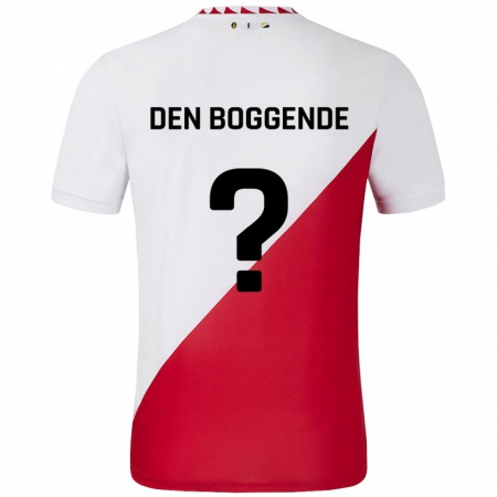 Kandiny Enfant Maillot Tijn Den Boggende #0 Blanc Rouge Tenues Domicile 2024/25 T-Shirt