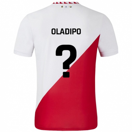 Kandiny Enfant Maillot Laolu Oladipo #0 Blanc Rouge Tenues Domicile 2024/25 T-Shirt