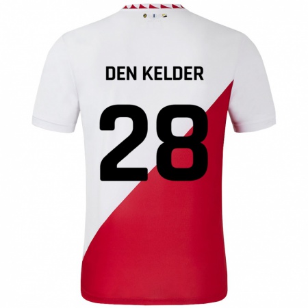 Kandiny Enfant Maillot Gera Op Den Kelder #28 Blanc Rouge Tenues Domicile 2024/25 T-Shirt