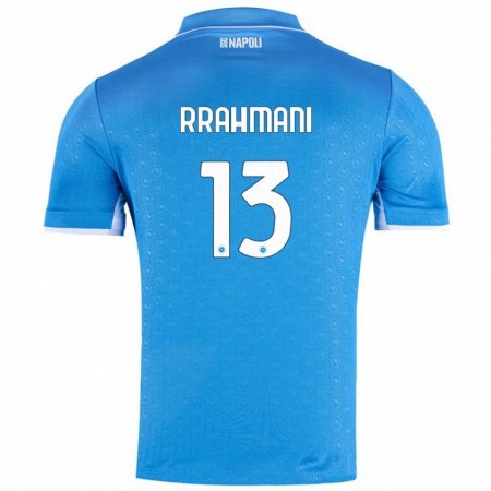 Kandiny Enfant Maillot Amir Rrahmani #13 Bleu Ciel Tenues Domicile 2024/25 T-Shirt