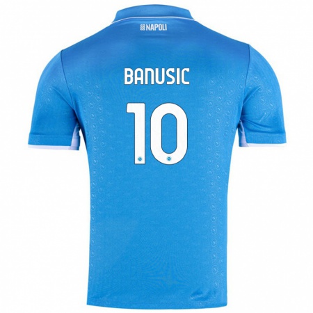 Kandiny Enfant Maillot Marija Banušić #10 Bleu Ciel Tenues Domicile 2024/25 T-Shirt