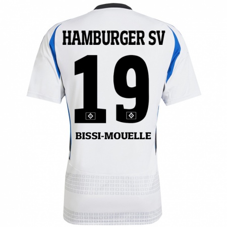 Kandiny Enfant Maillot Jason Bissi-Mouelle #19 Blanc Bleu Tenues Domicile 2024/25 T-Shirt