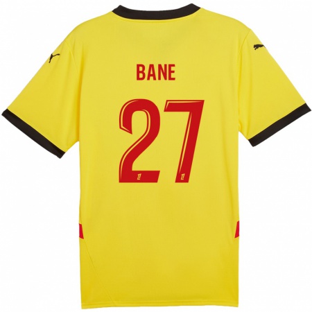 Kandiny Enfant Maillot Sidi Bane #27 Jaune Rouge Tenues Domicile 2024/25 T-Shirt