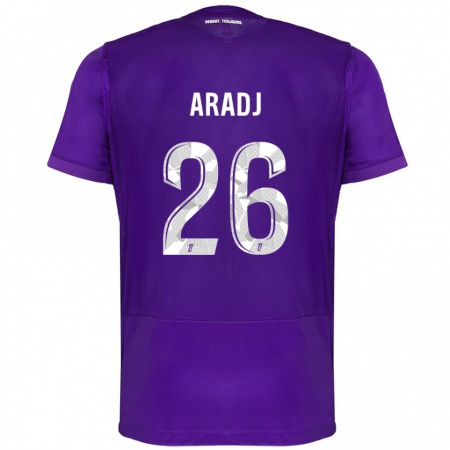 Kandiny Enfant Maillot Ylies Aradj #26 Violet Blanc Tenues Domicile 2024/25 T-Shirt