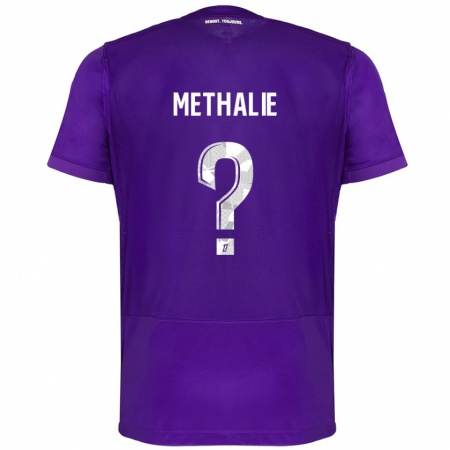 Kandiny Enfant Maillot Dayann Methalie #0 Violet Blanc Tenues Domicile 2024/25 T-Shirt