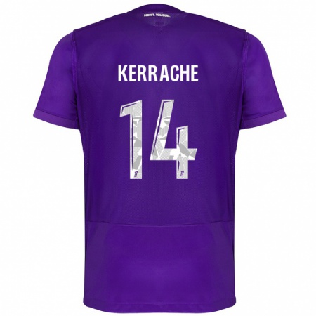 Kandiny Enfant Maillot Marina Kerrache #14 Violet Blanc Tenues Domicile 2024/25 T-Shirt