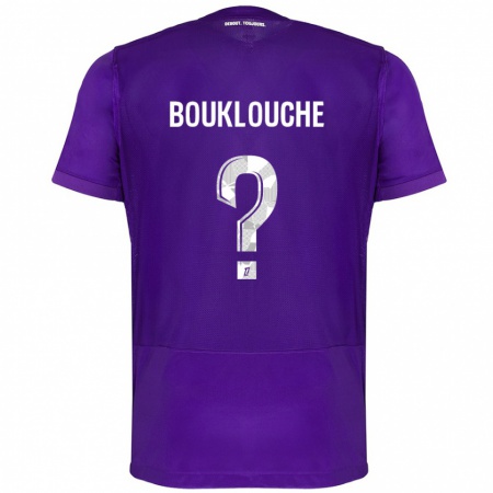 Kandiny Enfant Maillot Kelyan Bouklouche #0 Violet Blanc Tenues Domicile 2024/25 T-Shirt