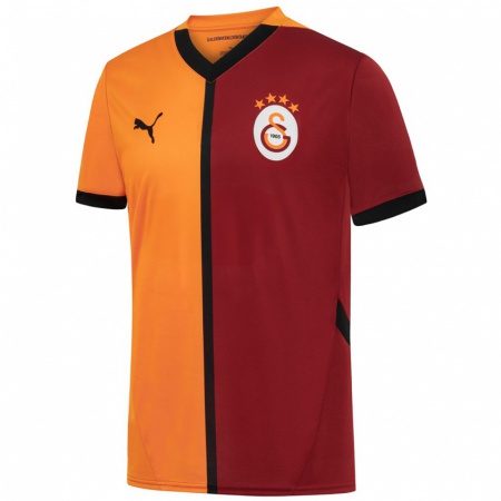 Kandiny Enfant Maillot Furkan Koçak #0 Jaune Rouge Tenues Domicile 2024/25 T-Shirt