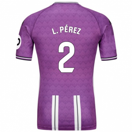 Kandiny Enfant Maillot Luis Pérez #2 Violet Blanc Tenues Domicile 2024/25 T-Shirt