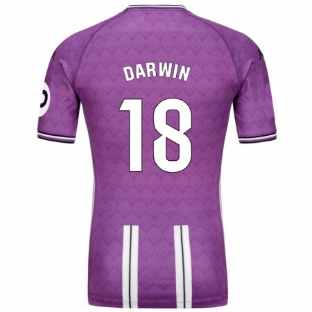 Kandiny Enfant Maillot Darwin Machís #18 Violet Blanc Tenues Domicile 2024/25 T-Shirt