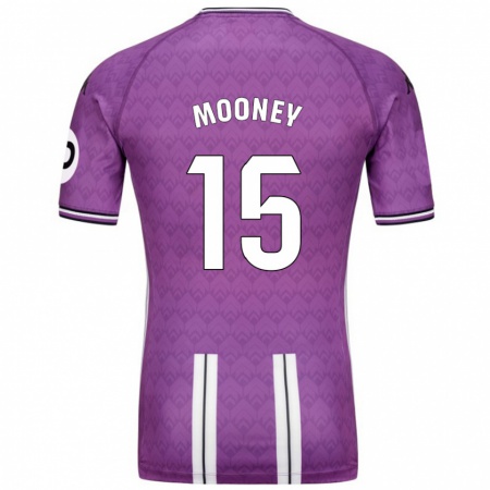 Kandiny Enfant Maillot Fionn Mooney #15 Violet Blanc Tenues Domicile 2024/25 T-Shirt