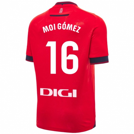 Kandiny Enfant Maillot Moi Gómez #16 Rouge Blanc Tenues Domicile 2024/25 T-Shirt