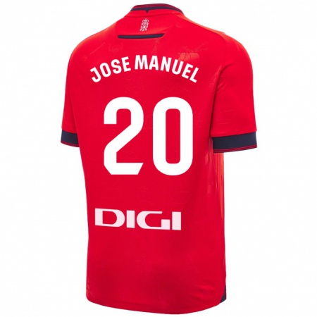 Kandiny Enfant Maillot José Manuel Arnáiz #20 Rouge Blanc Tenues Domicile 2024/25 T-Shirt