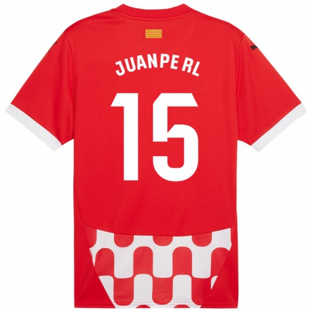 Kandiny Enfant Maillot Juanpe #15 Rouge Blanc Tenues Domicile 2024/25 T-Shirt