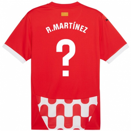 Kandiny Enfant Maillot Raúl Martínez #0 Rouge Blanc Tenues Domicile 2024/25 T-Shirt