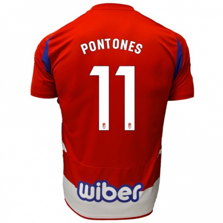 Kandiny Enfant Maillot Juan Carlos Pontones #11 Rouge Blanc Bleu Tenues Domicile 2024/25 T-Shirt