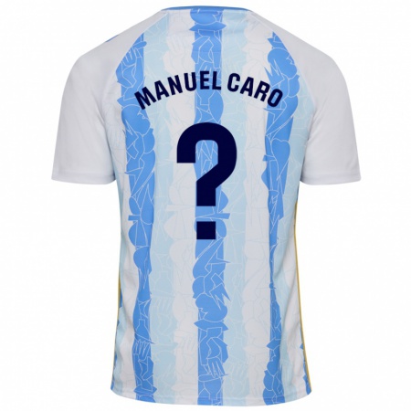 Kandiny Enfant Maillot José Manuel Caro #0 Blanc Bleu Tenues Domicile 2024/25 T-Shirt