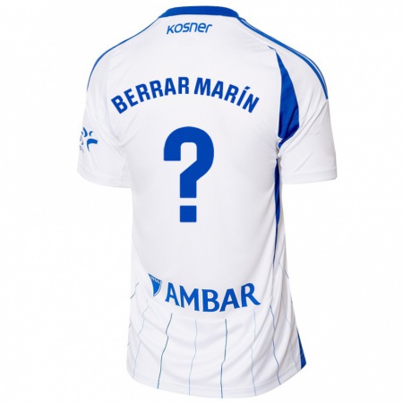 Kandiny Enfant Maillot Sergio Berrar Marín #0 Rouge Blanc Tenues Domicile 2024/25 T-Shirt