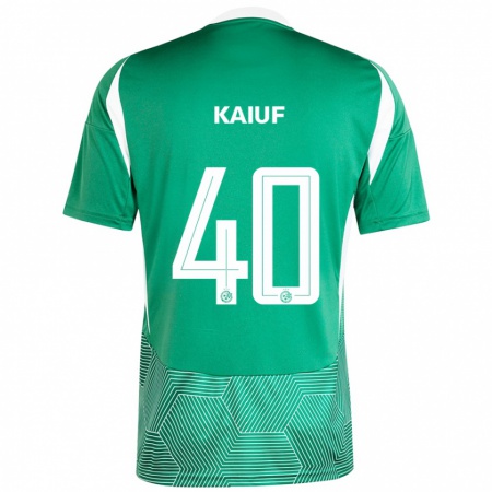 Kandiny Enfant Maillot Sharif Kaiuf #40 Vert Blanc Tenues Domicile 2024/25 T-Shirt