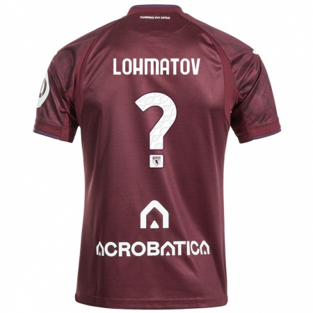 Kandiny Enfant Maillot Aleksandr Lohmatov #0 Bordeaux Blanc Tenues Domicile 2024/25 T-Shirt