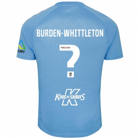 Kandiny Enfant Maillot Charlie Burden-Whittleton #0 Bleu Blanc Tenues Domicile 2024/25 T-Shirt