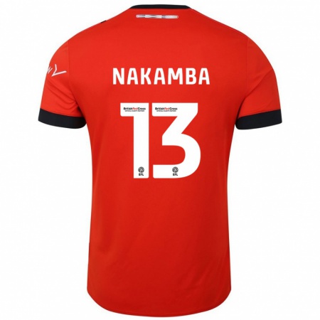 Kandiny Enfant Maillot Marvelous Nakamba #13 Orange Noir Tenues Domicile 2024/25 T-Shirt