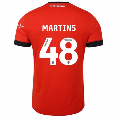 Kandiny Enfant Maillot Dominic Dos Santos Martins #48 Orange Noir Tenues Domicile 2024/25 T-Shirt