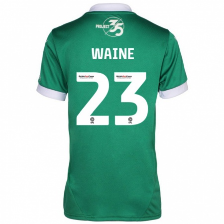 Kandiny Enfant Maillot Ben Waine #23 Vert Blanc Tenues Domicile 2024/25 T-Shirt