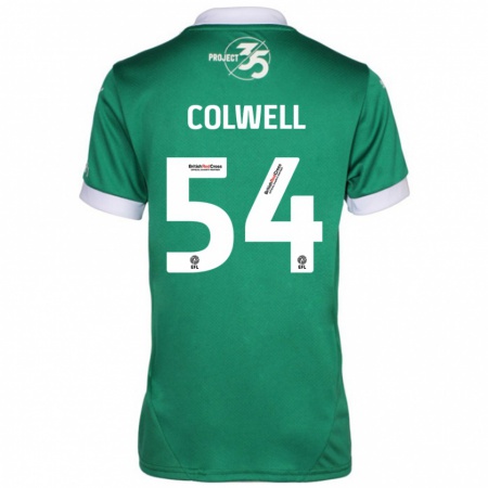 Kandiny Enfant Maillot Lewis Colwell #54 Vert Blanc Tenues Domicile 2024/25 T-Shirt