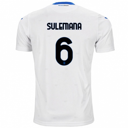 Kandiny Enfant Maillot Ibrahim Sulemana #6 Blanc Tenues Extérieur 2024/25 T-Shirt