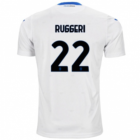 Kandiny Enfant Maillot Matteo Ruggeri #22 Blanc Tenues Extérieur 2024/25 T-Shirt