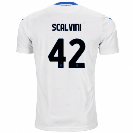 Kandiny Enfant Maillot Giorgio Scalvini #42 Blanc Tenues Extérieur 2024/25 T-Shirt