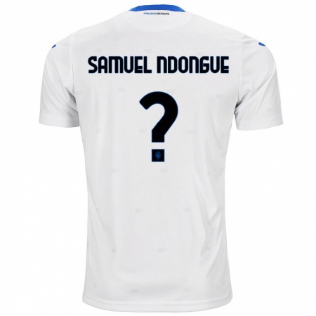 Kandiny Enfant Maillot Frederick Samuel Ndongue #0 Blanc Tenues Extérieur 2024/25 T-Shirt