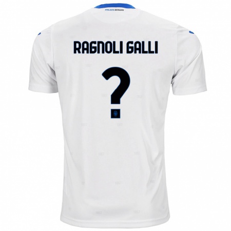 Kandiny Enfant Maillot Federico Ragnoli Galli #0 Blanc Tenues Extérieur 2024/25 T-Shirt