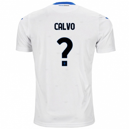 Kandiny Enfant Maillot Filippo Calvo #0 Blanc Tenues Extérieur 2024/25 T-Shirt