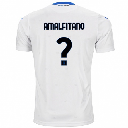 Kandiny Enfant Maillot Nicolò Amalfitano #0 Blanc Tenues Extérieur 2024/25 T-Shirt