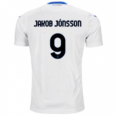 Kandiny Enfant Maillot Birkir Jakob Jónsson #9 Blanc Tenues Extérieur 2024/25 T-Shirt