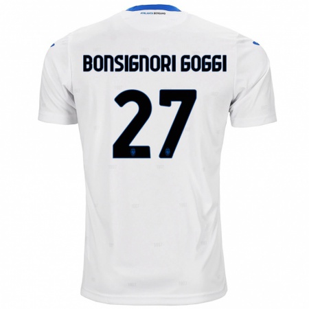 Kandiny Enfant Maillot Lorenzo Bonsignori Goggi #27 Blanc Tenues Extérieur 2024/25 T-Shirt