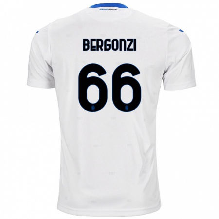 Kandiny Enfant Maillot Federico Bergonzi #66 Blanc Tenues Extérieur 2024/25 T-Shirt