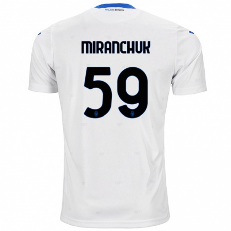 Kandiny Enfant Maillot Aleksey Miranchuk #59 Blanc Tenues Extérieur 2024/25 T-Shirt