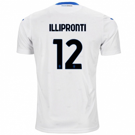 Kandiny Enfant Maillot Filippo Illipronti #12 Blanc Tenues Extérieur 2024/25 T-Shirt