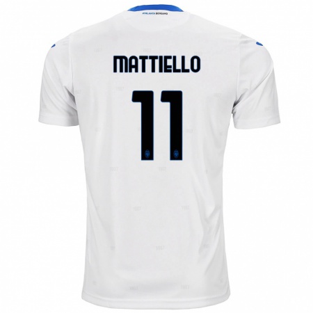 Kandiny Enfant Maillot Federico Mattiello #11 Blanc Tenues Extérieur 2024/25 T-Shirt