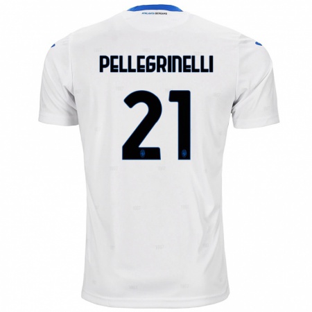 Kandiny Enfant Maillot Giorgia Pellegrinelli #21 Blanc Tenues Extérieur 2024/25 T-Shirt